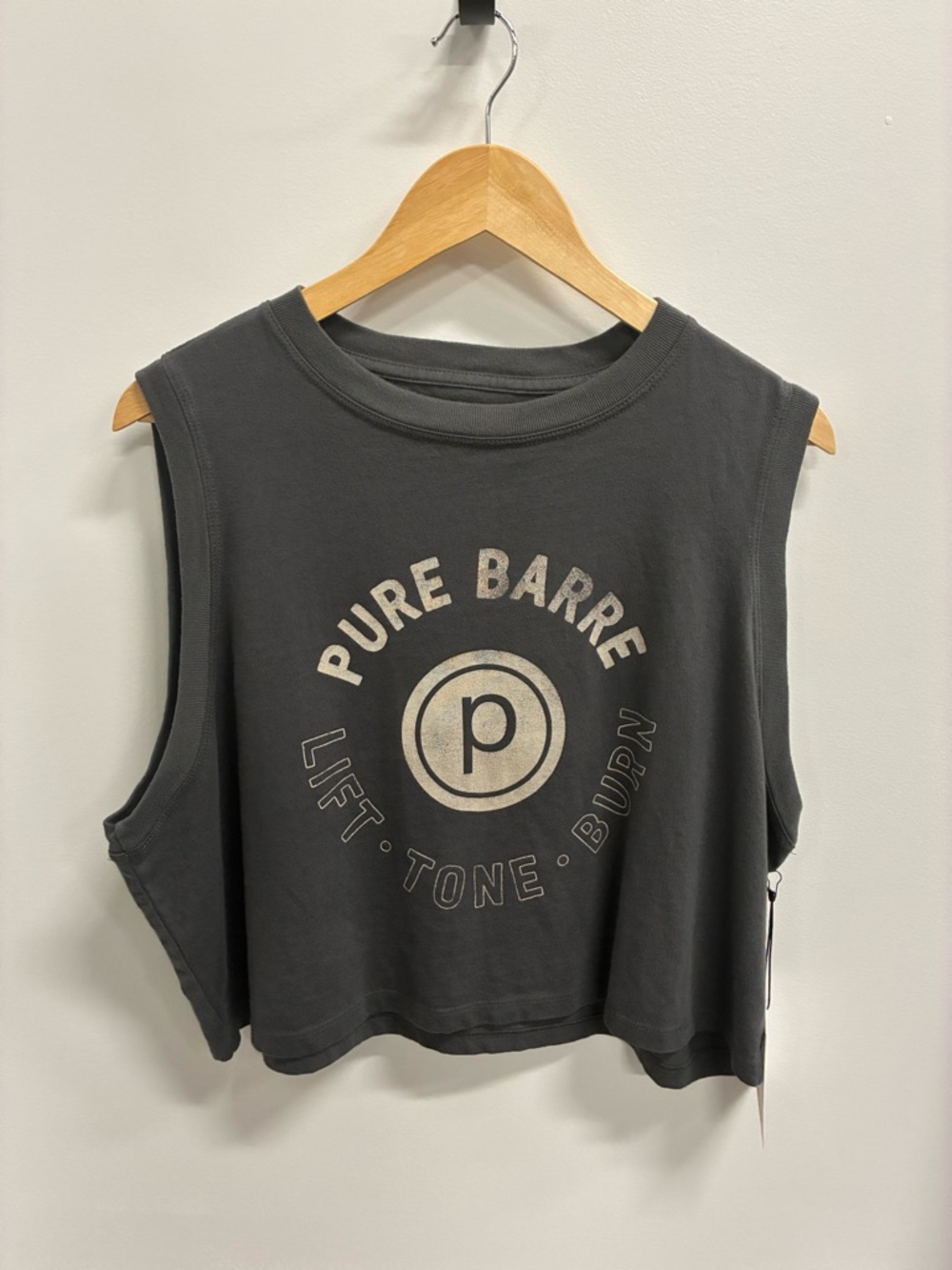 Spiritual Gangster Pure Barre Black Crop Muscle Tank